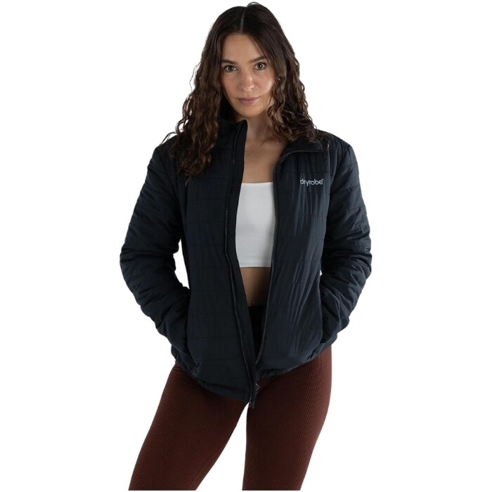 2024 Dryrobe Mujer Chaqueta De Capa Intermedia WMNSJCKT - Negro