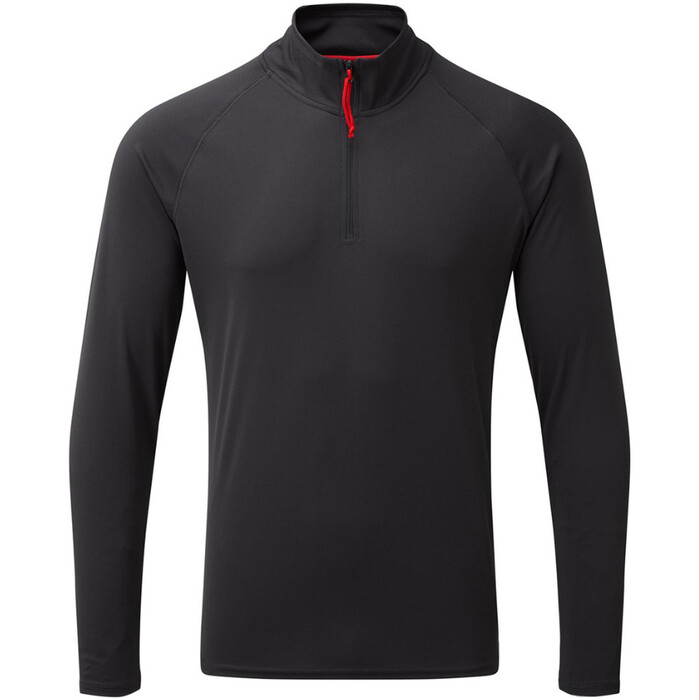 2024 Gill Mens UV Tec Zip Neck Top UV009 - Black