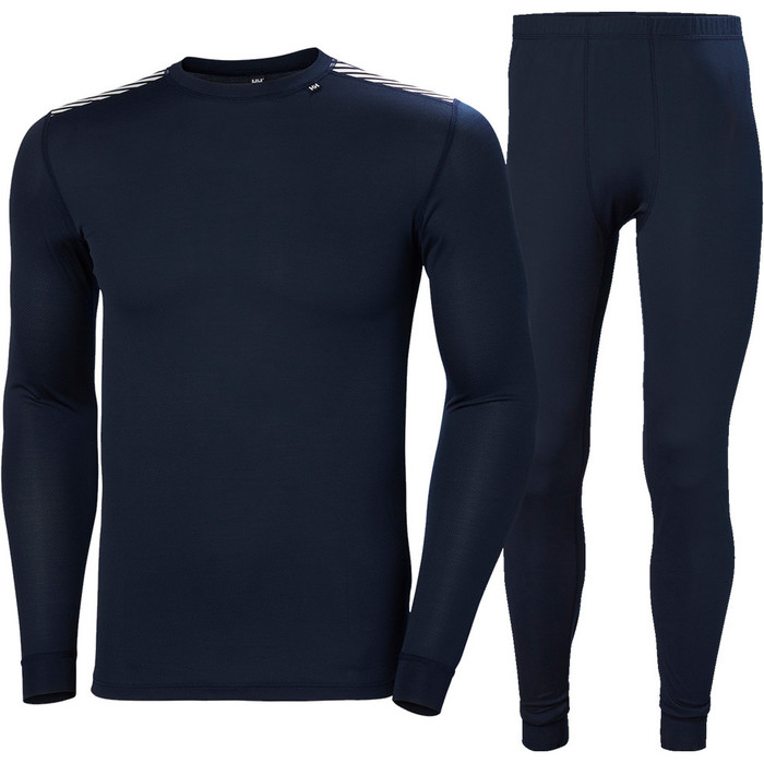 2024 Helly Hansen Mens Comfort Dry 2 Pack Base Layer 48676 - Navy