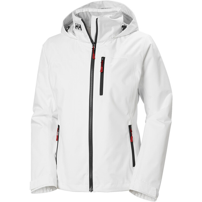 2024 Helly Hansen Mujer Crew Chaqueta De Vela De Capa Intermedia Con Capucha 2.0 34447 - White