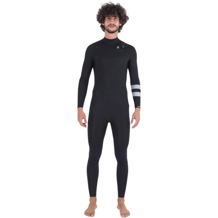 2024 Hurley Mens Advant 3/2mm Chest Zip Wetsuit MFS0013302 - Black