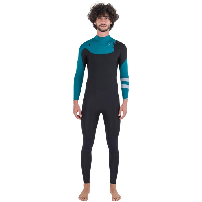 2024 Hurley Mens Advant 4/3mm Chest Zip Wetsuit MFS0013403 - Emerald