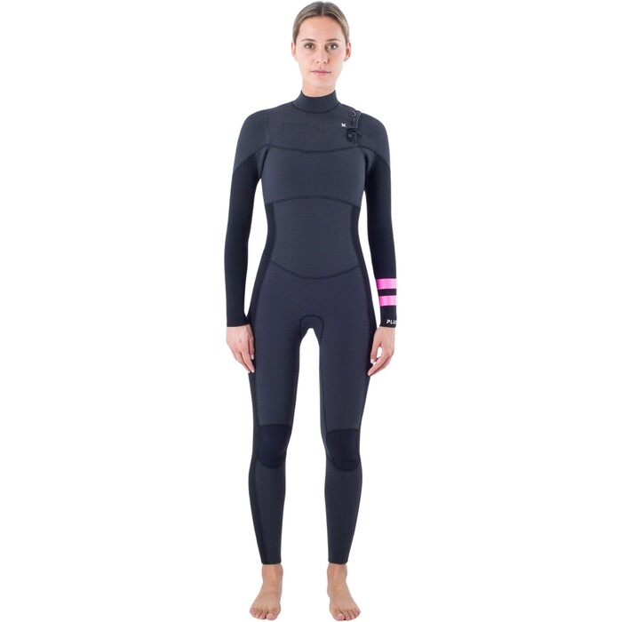 2024 Hurley Mujer Advant 5/4mm Chest Zip Neopreno WFS0012504 - Black / Graphite