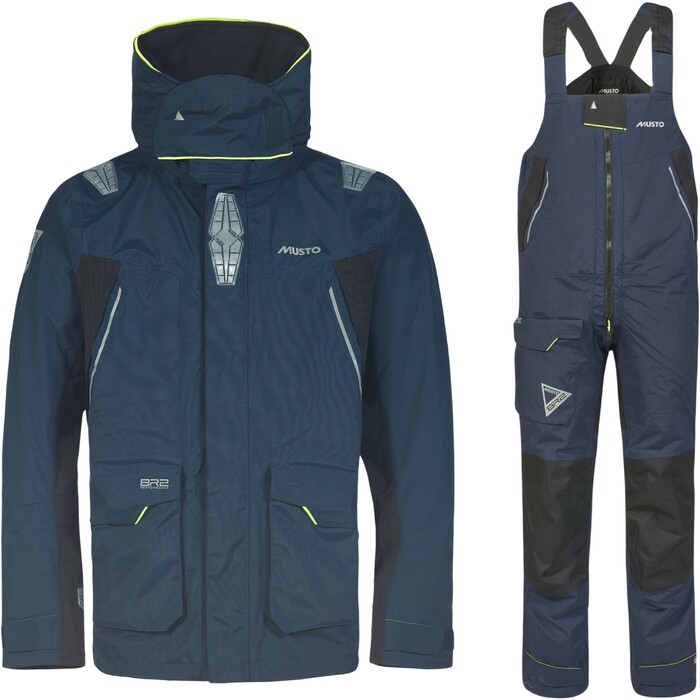 2024 Musto Hombres BR2 Offshore 2.0 Sailing Trouers And Jacket Combi Set - True Navy