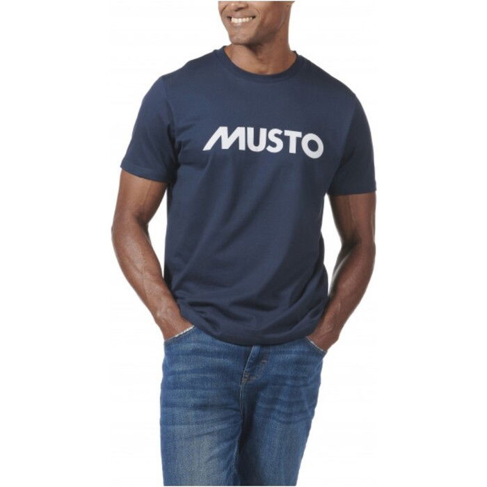 Musto Hombres Camiseta 2024 Logo 82451 - Navy