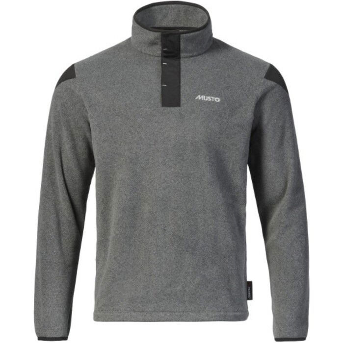 2024 Musto Mens Nautic Polartec Snap Pullover Fleece 82599 - Dark Grey Marl