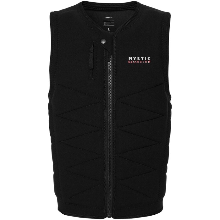 2024 Mystic Mens Outlaw Front Zip Wake Impact Vest 35005.240226 - Black