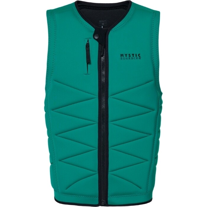 2024 Mystic Mens Outlaw Front Zip Wake Impact Vest 35005.240226 - Green