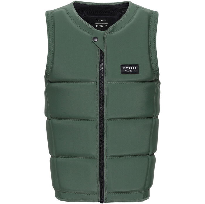 2024 Mystic Mens Star Front Zip Wake Impact Vest 35005.240245 - Dark Olive