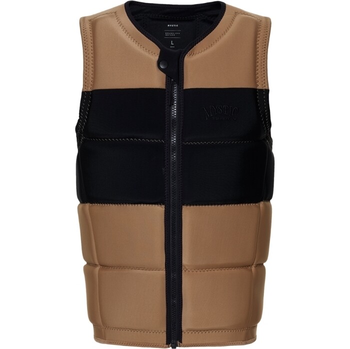 2024 Mystic Peacock Front Zip Wake Impact Vest 35005.240227 - Slate Brown