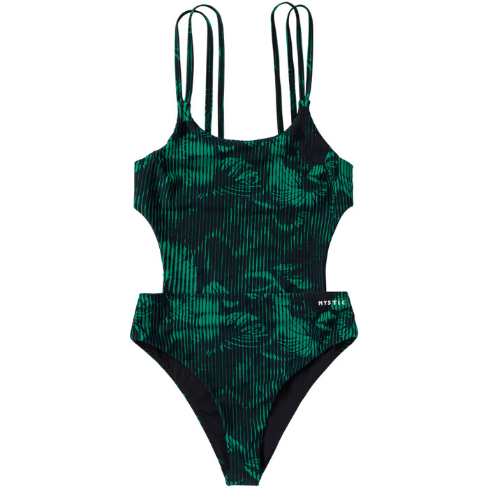 2024 Mystic Womens Jorun Cut Out Swimsuit 35109.240251 - Black / Green