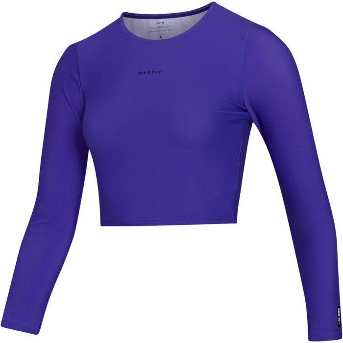 2024 Mystic Womens Sunn Long Sleeve Crop Rash Vest 35001.240173 - Purple