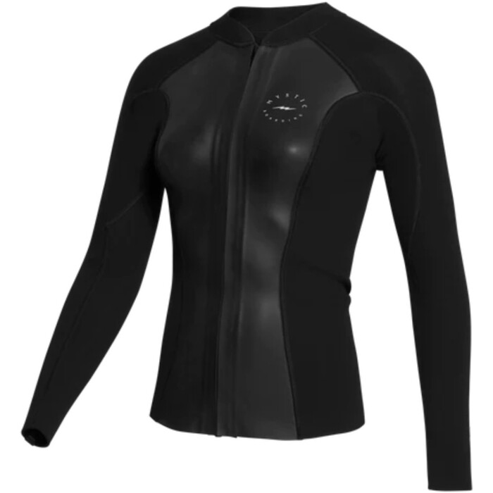 2024 Mystic Mujer Sway Manga Larga 2mm Front Zip Chaqueta De Neopreno 35001.230147.900 - Black