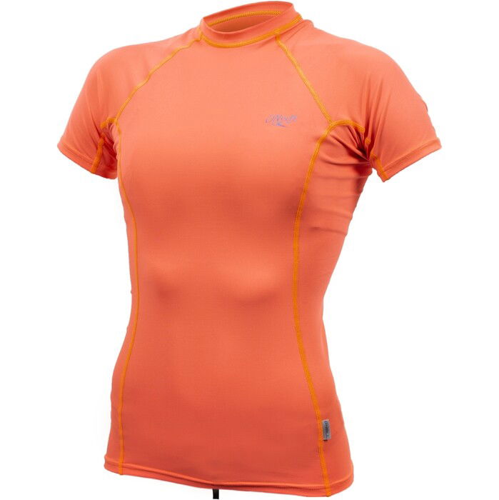 O'Neill Womens Premium Skins Short Sleeve Rash Guard - Papaya