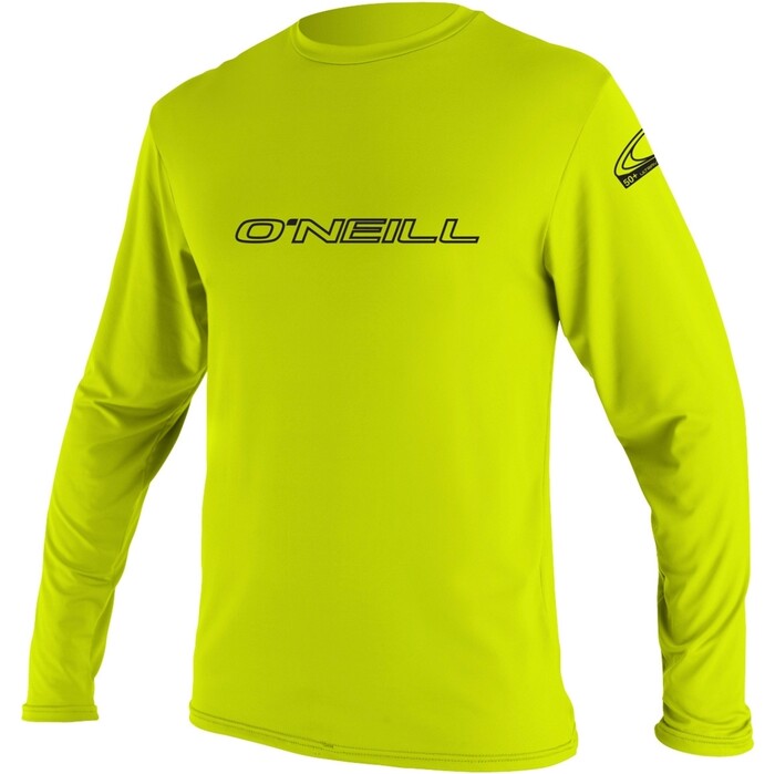 O'Neill Hombres Skins 2024 Basic Camiseta De Manga Larga 4339 - Lime