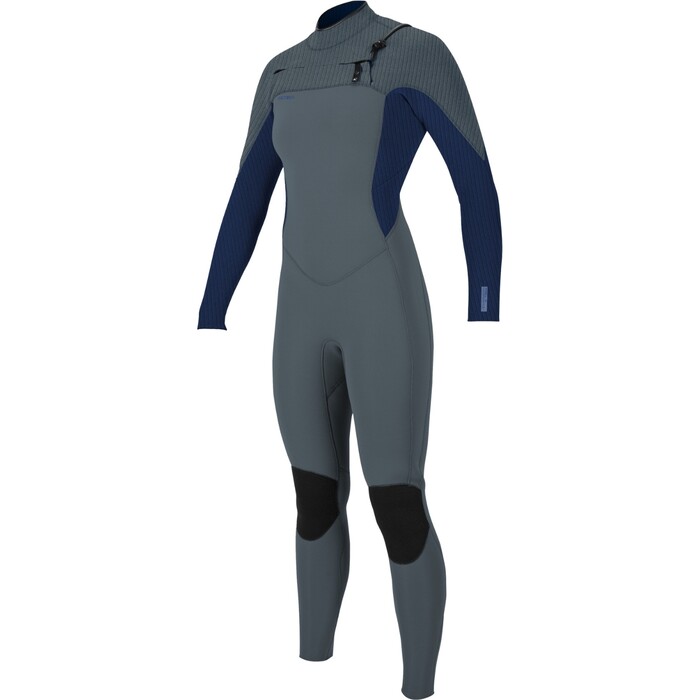 2024 O'Neill Womens Hyperfreak+ 4/3mm Chest Zip Wetsuit 5349 - Shade / Navy