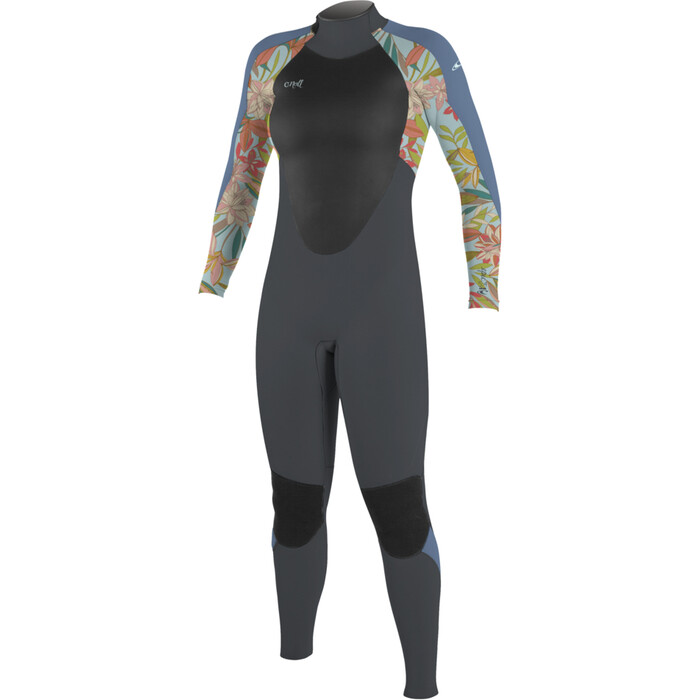 2024 O'Neill Chicas Epic 5/4mm Back Zip Neopreno 4219BG - Graphite / Dahlia / Infinity