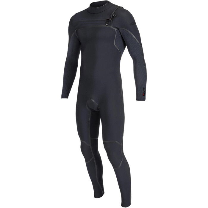 2024 O'Neill Mens Hyperfreak Fire 3/2mm+ Chest Zip Wetsuit 5511 - Black