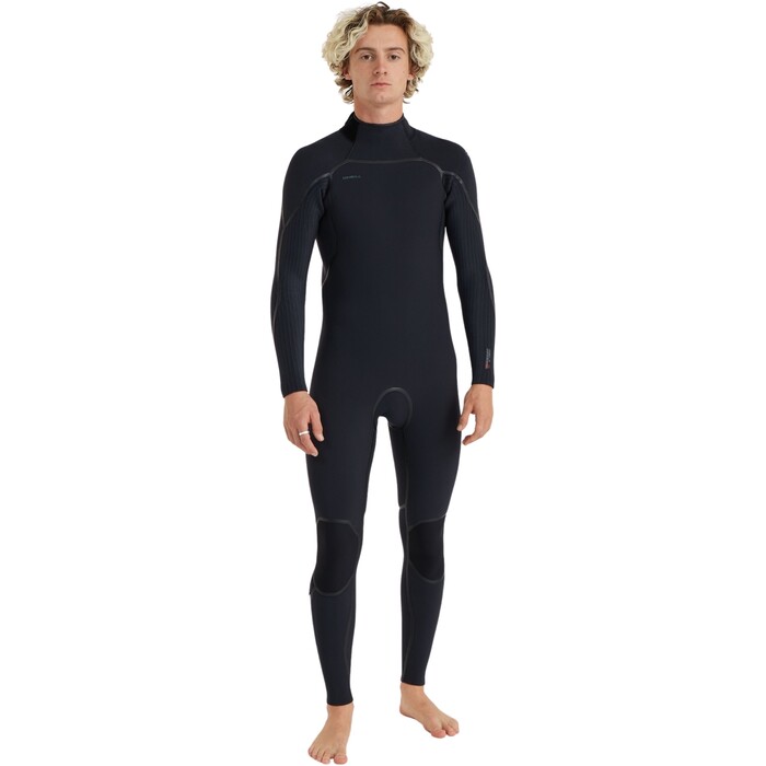 2024 O'Neill Hombres Hyperfreak Fire 4/3mm Back Zip Neopreno 5516 - Black