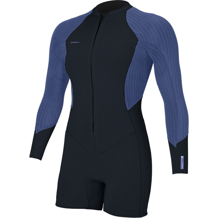 2024 O'Neill Womens Hyperfreak 2/1.5mm Long Sleeve Front Zip Springsuit 5562 - Carbon / Lilly