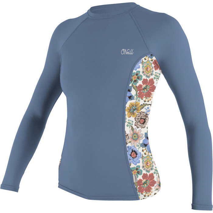 2024 O'Neill Womens Side Print Long Sleeve Rash Guard 5406S - Infinity / Talitha