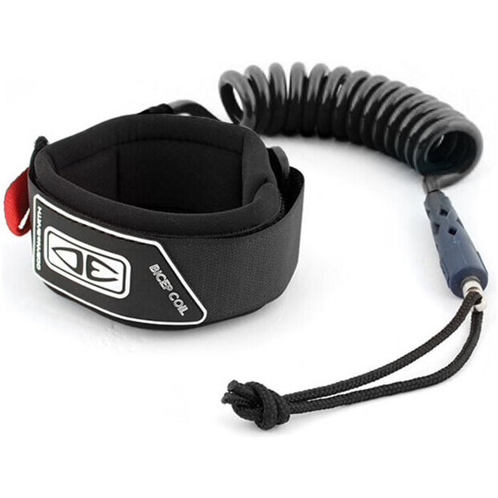 2024 Ocean and Earth Bodyboard Bicep Coil Leash OESBBA04 - Black