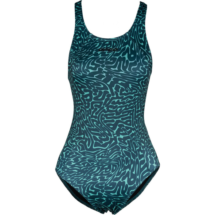 2024 Orca Womens Core One Piece Swimsuit MS51 - Green Diploria