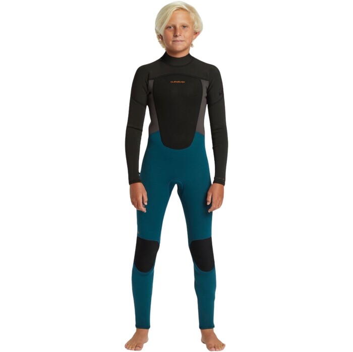 2024 Quiksilver Junior Prologue 5/4/3mm Back Zip Wetsuit EQBW103118 - Midnight Turquoise