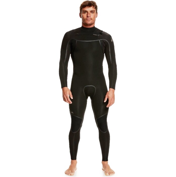 2024 Quiksilver Mens Everyday Sessions LFS 4/3mm Chest Zip Wetsuit EQYW103199 - Black