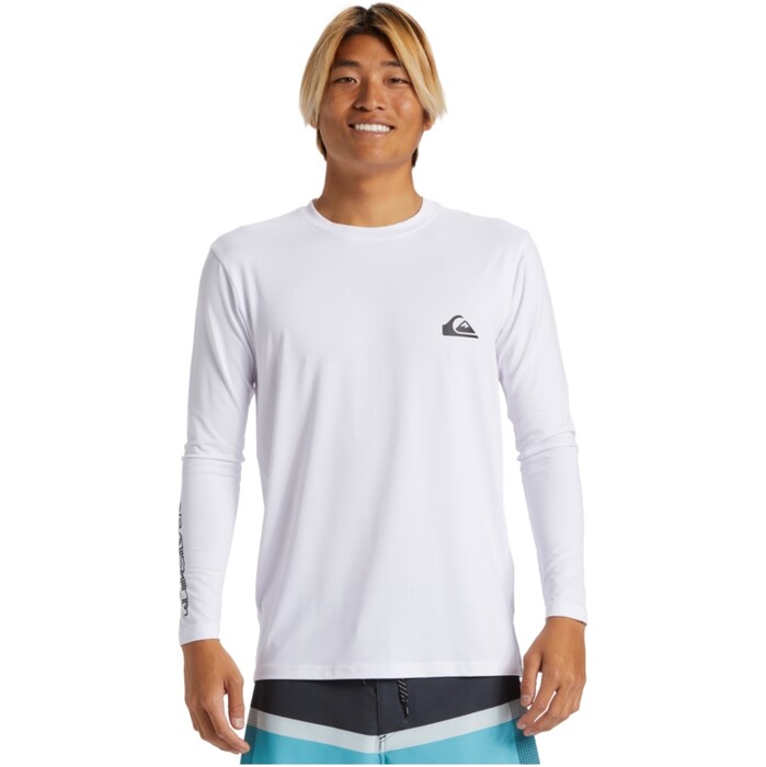 2024 Quiksilver Hombres Camiseta De Manga Larga Everyday Surf AQYWR03154 - White