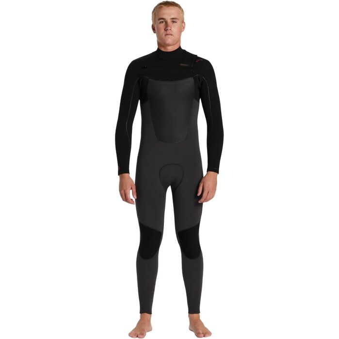 2024 Quiksilver Mens Marathon Sessions 4/3mm Chest Zip Wetsuit EQYW103214 - Black / Jet