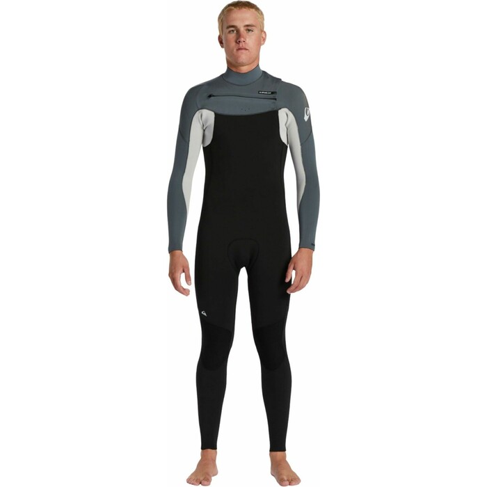 2024 Quiksilver Hombres Everyday Sessions 3/2mm Chest Zip Neopreno EQYW103202 - Black / Ash