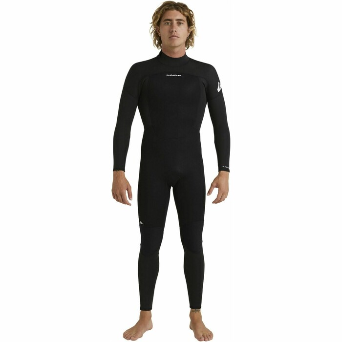 2024 Quiksilver Mens Prologue 3/2mm Flatlock Back Zip Wetsuit EQYW103223 - black