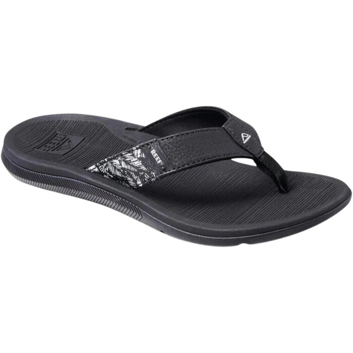 2024 Reef Mujer Santa Ana Sandalias Flip Flop CJ3624 - Black / Blanco