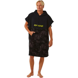 2024 Rip Curl Combo Hooded Poncho / Change Robe 00HMTO - Black / Lime