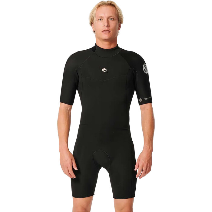 2024 Rip Curl Hombres Dawn Patrol 2mm Back Zip Shorty Neopreno 11KMSP - Black