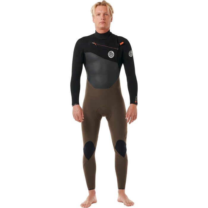 2024 Rip Curl Mens Flashbomb 4/3mm Chest Zip Wetsuit 14KMFS - Deep Rock