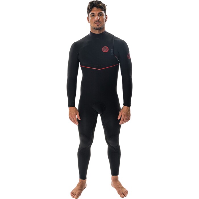 2024 Rip Curl Hombres Flashbomb Fusion 4/3mm Zip Free Neopreno 15PMFS - Black