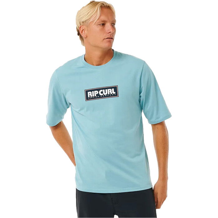 2024 Rip Curl Mens Icons Of Surf Short Sleeve UV Tee 12FMRV - Dusty Blue