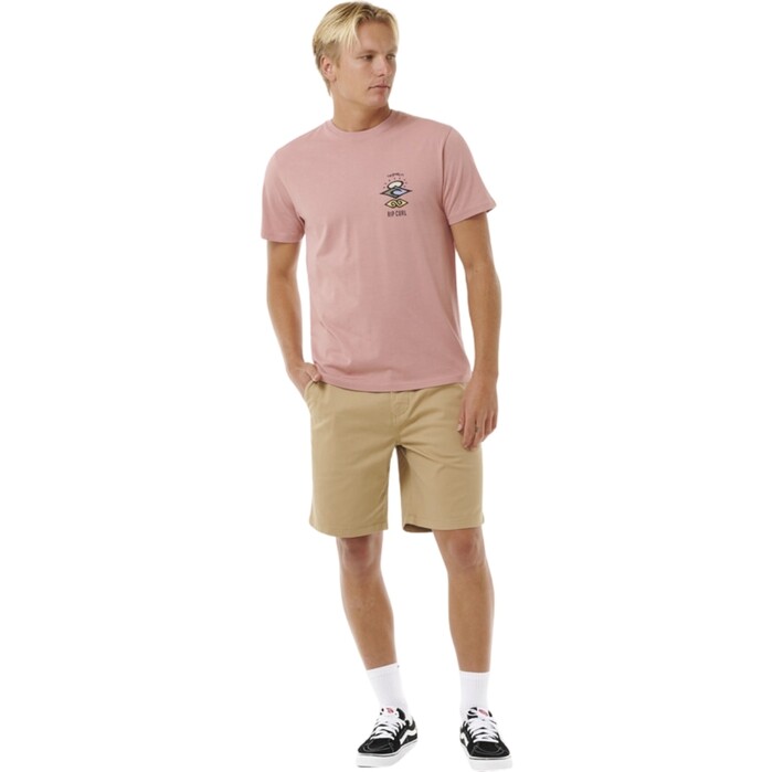 2024 Rip Curl Mens Search Icon Tee 0CBMTE - Mushroom