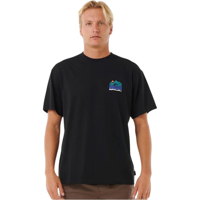 Rip Curl Hombres 2024 Camiseta VaporCool Search Trek Tee 0K6MTE - Black