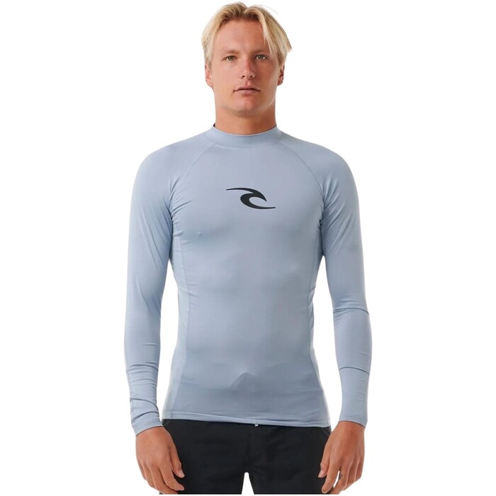 2024 Rip Curl Mens Waves UPF Perf Long Sleeve Rash Vest 141MRV - Sparky Blue