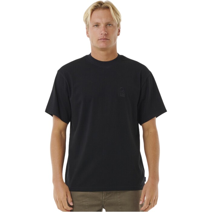 2024 Rip Curl Hombres Search Embriodery Tee 0JCMTE - Black