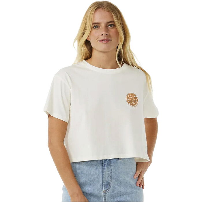 Rip Curl Mujer 2024 Wettie Icono Crop Tee 0BZWTE - Bone