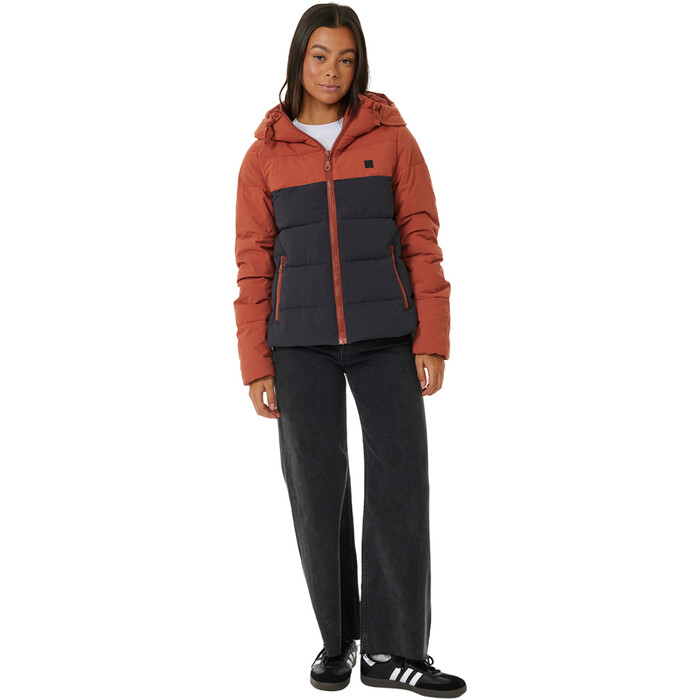 Rip Curl Mujer Anti Series 2024 Chaqueta De Contraste 02HWJA - Rust