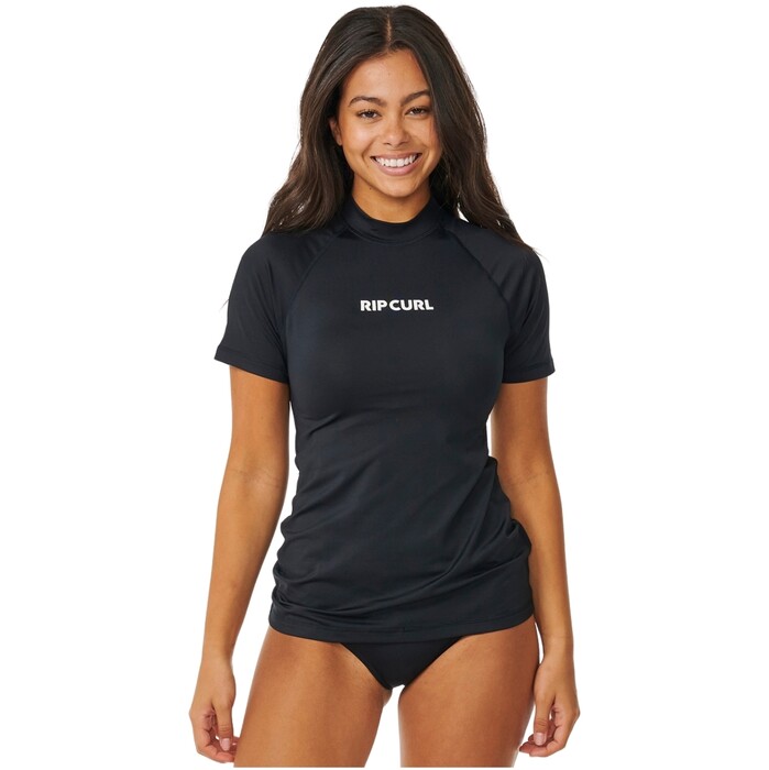 2024 Rip Curl Mujer Classic Surf Chaleco De Lycra De Manga Corta 17NWRV - Black