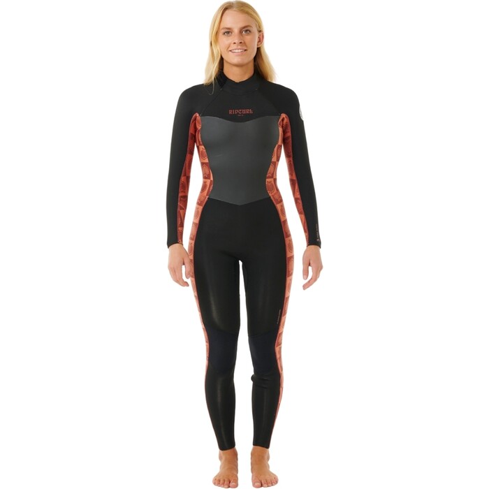 2024 Rip Curl Mujer Dawn Patrol 5/3mm Back Zip Neopreno 15QWFS - Rust