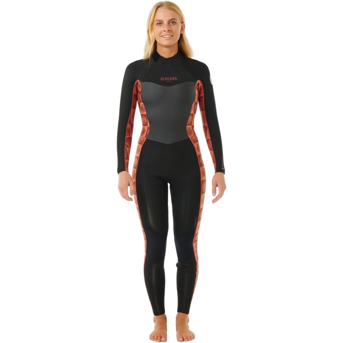 2024 Rip Curl Mujer Dawn Patrol SUB 4/3mm Back Zip Neopreno 14ZWFS - Rust