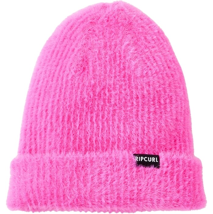 2024 Rip Curl Mujer Fuzzy Shallow Beanie 05OWHE - Hot Pink