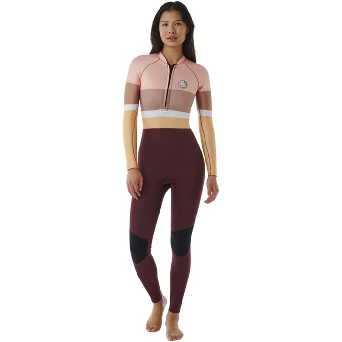 2024 Rip Curl Mujer G-Bomb 2mm Front Zip Neopreno 111WFS - Plum